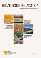 Cover des Magazins für den Holzbereich der Holzforschung Austria 3 2015.