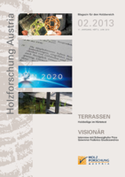 Cover des Magazins für den Holzbereich der Holzforschung Austria 2 2013.