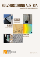 Cover des Magazins für den Holzbereich der Holzforschung Austria 3 2016.