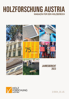 Cover des Jahresberichtes der Holzforschung Austria 2023.