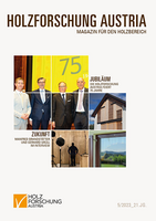 Cover des Magazins für den Holzbereich der Holzforschung Austria 5 2023.