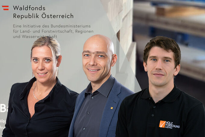Gruppenfoto mit Sylvia Polleres, Martin Weigl-Kuska und Simon Lux.
