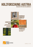 Cover des Magazins für den Holzbereich der Holzforschung Austria 5 2016.