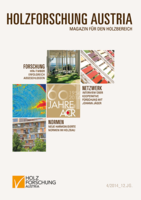 Cover des Magazins für den Holzbereich der Holzforschung Austria 4 2014.
