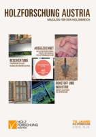 Cover des Magazins für den Holzbereich der Holzforschung Austria 4 2018.