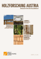 Cover des Magazins für den Holzbereich der Holzforschung Austria 3 2014.