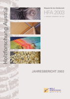 Cover des Jahresberichtes der Holzforschung Austria 2003.
