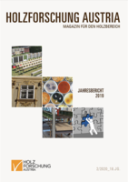 Cover des Jahresberichtes der Holzforschung Austria 2019.