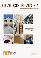 Cover des Jahresberichtes der Holzforschung Austria 2021.