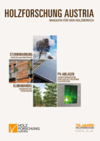 Cover des Magazins für den Holzbereich der Holzforschung Austria 3 2018.