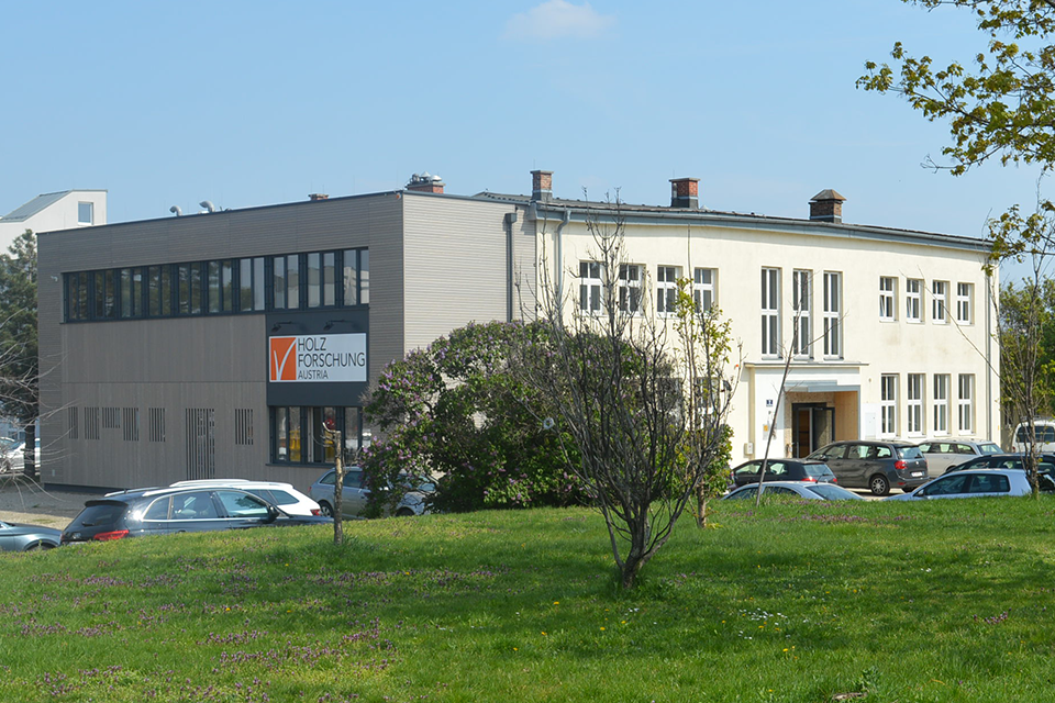 Main building of the Arsenal site of Holzforschung Austria.